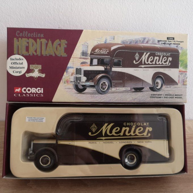 Bernard Type 110 fourgon Chocolat Menier coffret Corgi 1:43